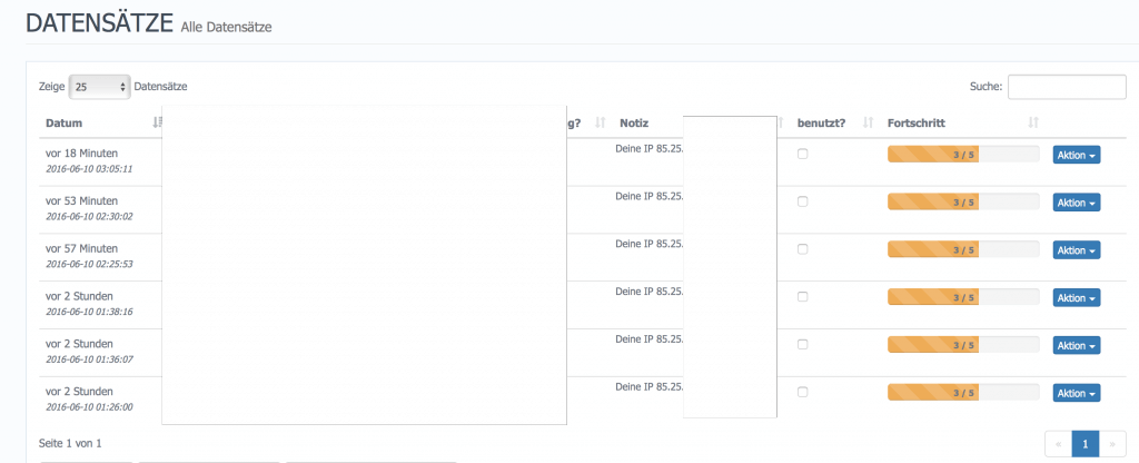 Datasets on the left and the Note i left in the middle